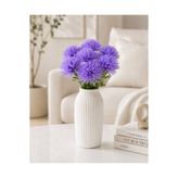MD Aspiz Flowers Yapay Çiçek 7li Lüx mor kasımpatı Demeti 42 cm ( Saksısız ) Bitki Gelin Buketi karanfil krizantem