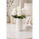MD Aspiz Flowers Yapay Çiçek 7li Lüx pudra kasımpatı Demeti 42 cm ( Saksısız ) top krizantem Bitki Gelin Buketi karanfil kartopu