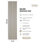 MDF Akustik Duvar Paneli 60×278 cm – Traverten