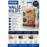 MEDBRIGHT Valiz Kılıfı Bavul Kılıfı Likralı Esnek Kumaş Ve Dayanıklı Valiz Kılıfı GZG-VK13