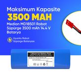 medion MD18501 Robot Süpürge 3500 mAh 14.4 V Batarya – Orjinal Uyumlu Uzun Ömürlü, Yüksek Performans Pil SSKMDNMD18501M3500