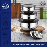 Mediterian 9 Parça Rendeli Saklama Çırpma Kabı