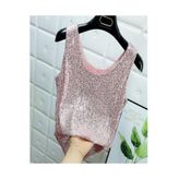 Mefa basic Rose Parlak Payetli Bluz