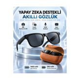 Mega Plus Video Kamera Kameralı 4K EIS Stabilizasyon Gerçek Zamanlı Çeviri Bluetooth Müzik Görüşme Yapay Zeka Akıllı Gözlük