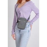 MEGA Rosa Krinkıl Kumaş Unisex Çapraz Çanta - Gri