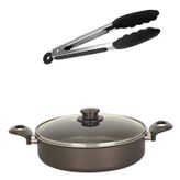 Mehtap Teflon Karnıyarık 22 cm ve Altabi Silikon Servis Maşası