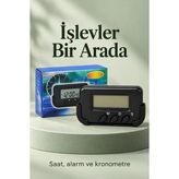 Meks Araç Içi Dijital Saat Alarmlı ve Kronometreli Araba Saati - Bayi Depom