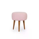 Mellmod Lovely Mod Ahşap Ayak Teddy Puf Pembe