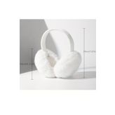 Melodi Scarf Kadın Soğuktan Koruyucu Soft Peluş Kışlık Kulaklık Kulak Isıtıcı Beyaz