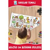 Melolisa Sayılar Temalı Dev Boyama Rulosu 60X250 cm