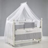 Meltem Kids Kral Sallanır Anne Yanı Beşik Ahşap Bebek Beşiği 60x120 cm (beyaz-moon) - Beyaz - Gri