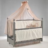 Meltem Kids Kral Sallanır Anne Yanı Beşik Ahşap Bebek Beşiği 60x120 cm (gri-motto pudra) - Gri - Pembe