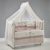 Meltem Kids Mondo Sallanır Anne Yanı Beşik Ahşap Bebek Beşiği 60x120 cm (beyaz-pretty) - Beyaz - Pembe