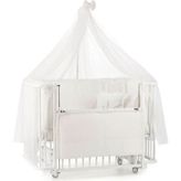 Meltem Smart Bambino Sallanır Ahşap 70x110 cm Beyaz Ekru Anne Yanı Beşik