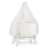 Meltem Smart Mood Sallanır Anne Yanı Beşik Ahşap Bebek Beşiği 50x90 cm (beyaz-ekru)