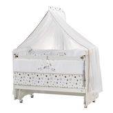 meltemkids Woody Anne Yanı Ahşap Sallanır ve Asansörlü Beşik 60x120 cm