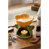 memyap Seramik Buhurdanlık – Minimal Tasarım Tealight Uyumlu Esans Buhurdanlık - Gül Modeli Esanslık