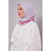 Menekşe Puzzle Desen Soft Eşarp