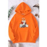 Meow Tatlı Kediler Baskılı Oversize Sweatshirt
