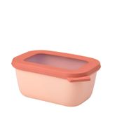 Mepal Cirqula çok amaçlı kase dikdörtgen Nordic Blush – 750 ml – saklama kutusu, buzdolabı kutusu, derin dondurucu, mikrodalga fırın kabı ve kapaklı servis kasesi olarak kullanılabilir