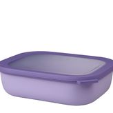 Mepal Cirqula çok amaçlı kase dikdörtgen Nordic lilac – 2000 ml – Stok kutusu, buzdolabı kutusu, derin dondurucu, mikrodalga fırın kabı ve kapaklı servis kasesi olarak kullanılabilir
