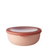 Mepal - Cirqula çok amaçlı kase yuvarlak Nordic Blush – 1250 ml – Saklama kutusu, buzdolabı kutusu, derin dondurucu, mikrodalga fırın kabı ve kapaklı servis kasesi olarak kullanılabilir