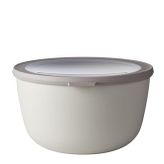 Mepal - Multi Bowl Cirqula Round - Kapaklı Saklama Kabı - Buzdolabı için Hava Geçirmez Saklama Kutusu Olarak Uygundur, Mikrodalga Fırın ve Saklama Kabı olarak - 3000 ml - Nordic White