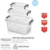 Merdem Kiler Saklama Kabı 3'lü Set - 1 Adet