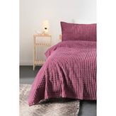 Merinos Modern Line 2 Parça Tek Kişilik Battaniye Seti - Mor - 160 x 220 cm