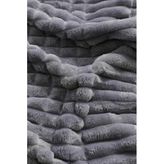 Merinos Modern Line Koyu Gri Antrasit 3 Parça Battaniye Seti