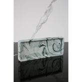 Mermer Desenli El Yapımı Dekoratif Sunum Tepsisi Tabağı Beton Sunumluk 10X25 cm - Yeşil