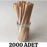 Merpak Ambalaj Ahşap Karıştırıcı 2000'LI Tahta Karıştırıcı Tahta Kaşık Çay Kahve Karıştırma Çubuğu