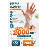 Merpak Ambalaj Şeffaf Eldiven 2000 Adet Hışır Poşet Eldiven Kullan At Eldiven
