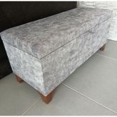 Mesa Concept Sandıklı Puf 100 cm Gri Desenli