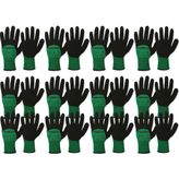 Meşem Yeşil-Siyah Soft Latex İş Eldiveni, 12 Çift,No:10