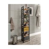 Messer Mini Dekoratif 8 Katlı Banyo Rafı Siyah