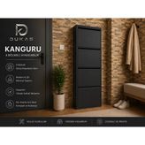 Metal Ayakkabılık 4 Kapaklı -Antrasit - Antrasit - Gri