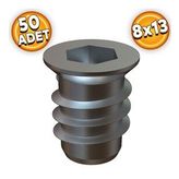Metal Dübel 8x13 M6 Çinko ( 50 Adet)