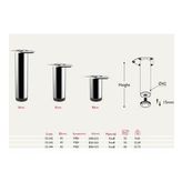 Metal Mobilya Ayağı Krom Çap 42mm - 8cm (4 Adet)