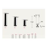Metal Mobilya Ayağı Siyah Çap 42mm - 15cm (4 Adet)