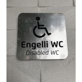 Metallice Silver Seri Engelli WC Yönlendirme Tabelası