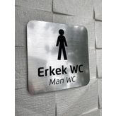 Metallice Silver Seri Erkek WC Yönlendirme Tabelası