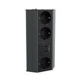 Metalline Corner-Line Antrasit Raf USB Priz Sistemi