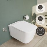 Metropole Square 7906B401-0090 Asma Klozet, 56 Cm, Vitraclean, Mat Beyaz