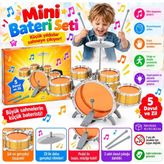 Mey İthalat® 1080080 Davul Set - Jazz Drum / 5 Adet Davul, Zil Ve Tabure / +3 Yaş