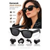 Mey Ithalat® Kameralı Akıllı Gözlük Smart Glasses Güneş Gözlüğü Modern Siyah - -