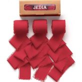 Mey İthalat Sevgililer Günü Kurdelesi, 3 Rulo Kırmızı Şifon Kurdele, Noel Için 3,8 cm x 7yd Hediye Şerit Seti, Düğün Dekoru, Düğün Davetiyeleri, Buket Sarma, Çiçek Buketi, Gelin Buketleri, Kendin Yap El