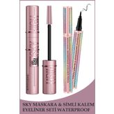 Meyras Touch Maskara Pembe & Simli Siyah Kalem Eyeliner Seti Waterproof