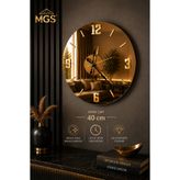 Mgs Duvar Saati Bronz Aynalı Duvar Saati