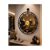 Mgs DUVAR SAATİ GLOW BLACK BRONZ AYNALI DUVAR SAATİ